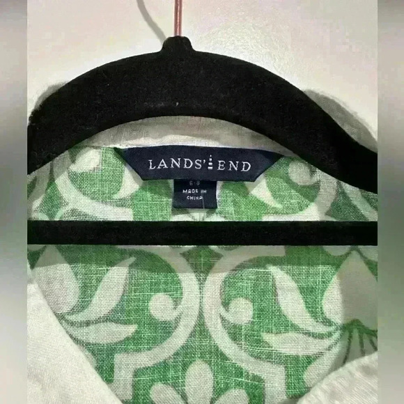 Size 6/8 (NEW)LANDS END 100% LINEN TUNIC TOP SIZE 6-8 - Picture 2 of 3
